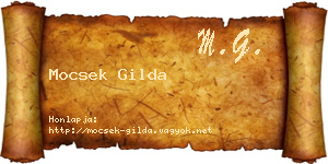 Mocsek Gilda névjegykártya